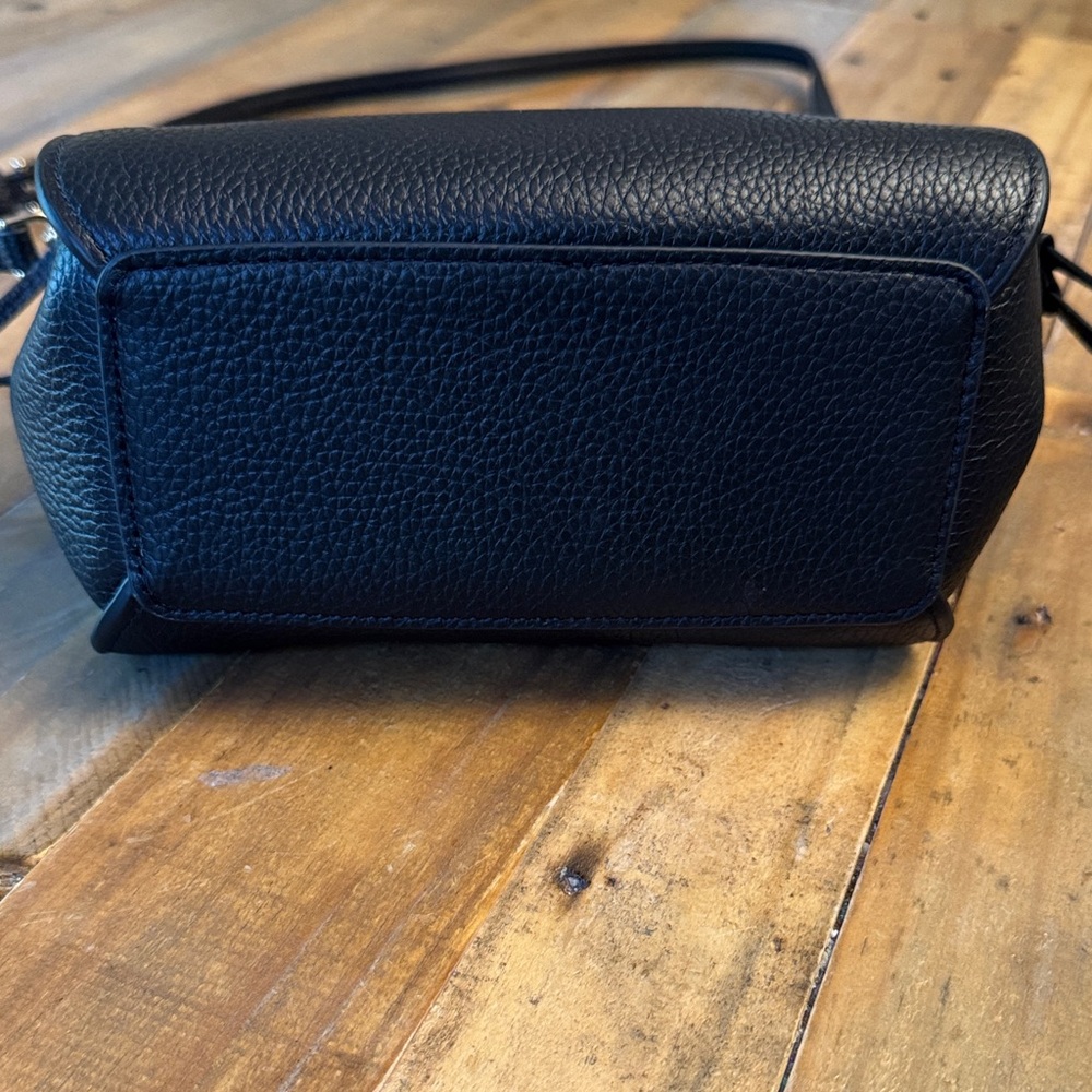 NWT kate spade stash small Black Pebbled authentic Leather Satchel w Strap New - Picture 5 of 15